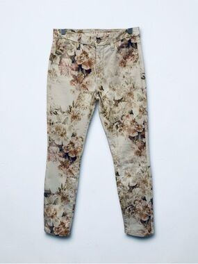 7 For All Mankind Floral Print Ankle Skinny Jeans/Pants•EUC•Sz. 2
